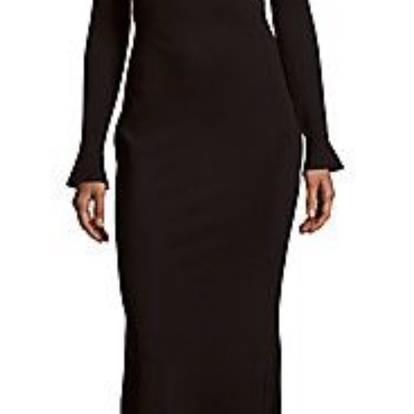 LA PETITE ROBE 🖤 by Chiara Boni Jornei Crystal Grommet V Neck Maxi Dress Black - Picture 8 of 16